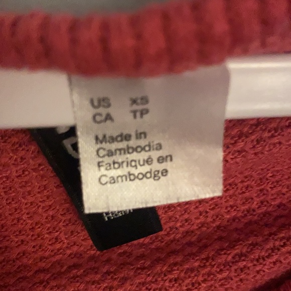 H&M, pink, long sleeve, size xs, top - Picture 2 of 2